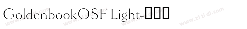 GoldenbookOSF Light字体转换
